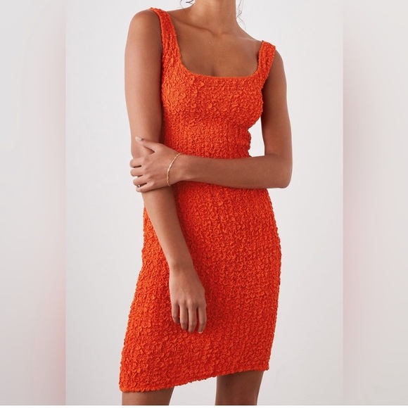 Gorgeous bright cherry orange dress,All Products : American Fashion Style Bags On Sale